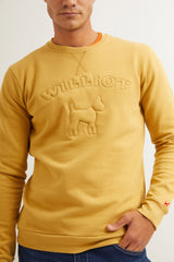Sudadera Logo Relieve Mostaza
