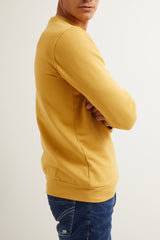 Sudadera Logo Relieve Mostaza