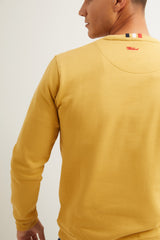 Sudadera Logo Relieve Mostaza