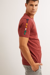 PACK 3 CAMISETAS TEJIDO TOALLA CREMA-GRIS-BURDEOS