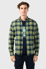 Camisa Viella Marino Verde Amarillo Slim Fit