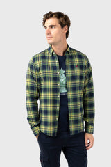 Camisa Viella Marino Verde Amarillo Slim Fit