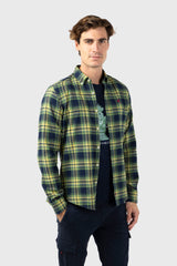 Camisa Viella Marino Verde Amarillo Slim Fit