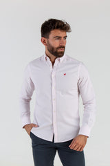 Camisa Raya Oxford Rosa Claro
