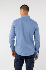Camisa Micro Estructura Marino