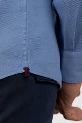 Camisa Micro Estructura Marino