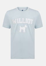 Camiseta Celeste Con Logo Tipo Parche