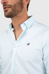 Camisa Oxford Slim Fit Turquesa