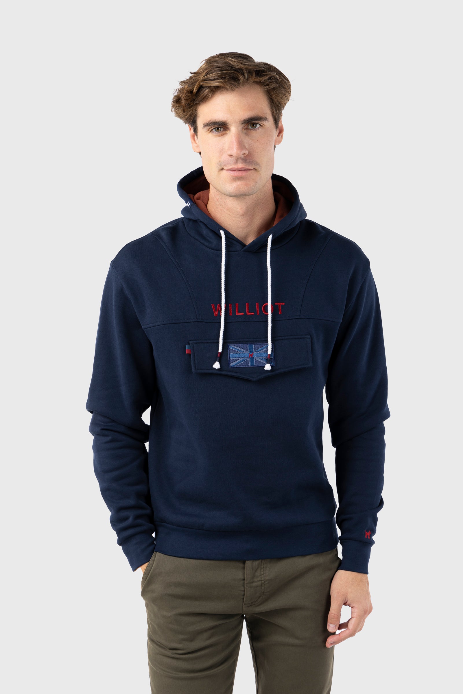 Sudadera Bolsillo Canguro Marino – Williot - Main Image