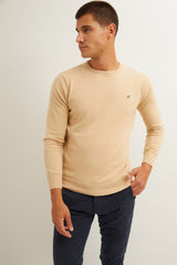 Jersey Cuello Redondo Crema