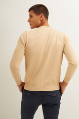 Jersey Cuello Redondo Crema