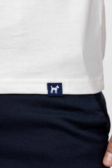 Camiseta Logo Bordado Multicolor Blanca