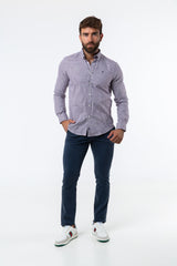 Camisa Vichy Oxford Burdeos