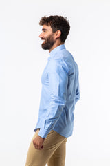 Camisa Oxford Celeste