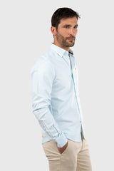 Camisa Oxford Slim Fit Turquesa