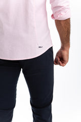 Camisa Oxford Rosa Slim Fit