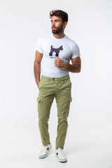 Pantalón Cargo Slim Khaki