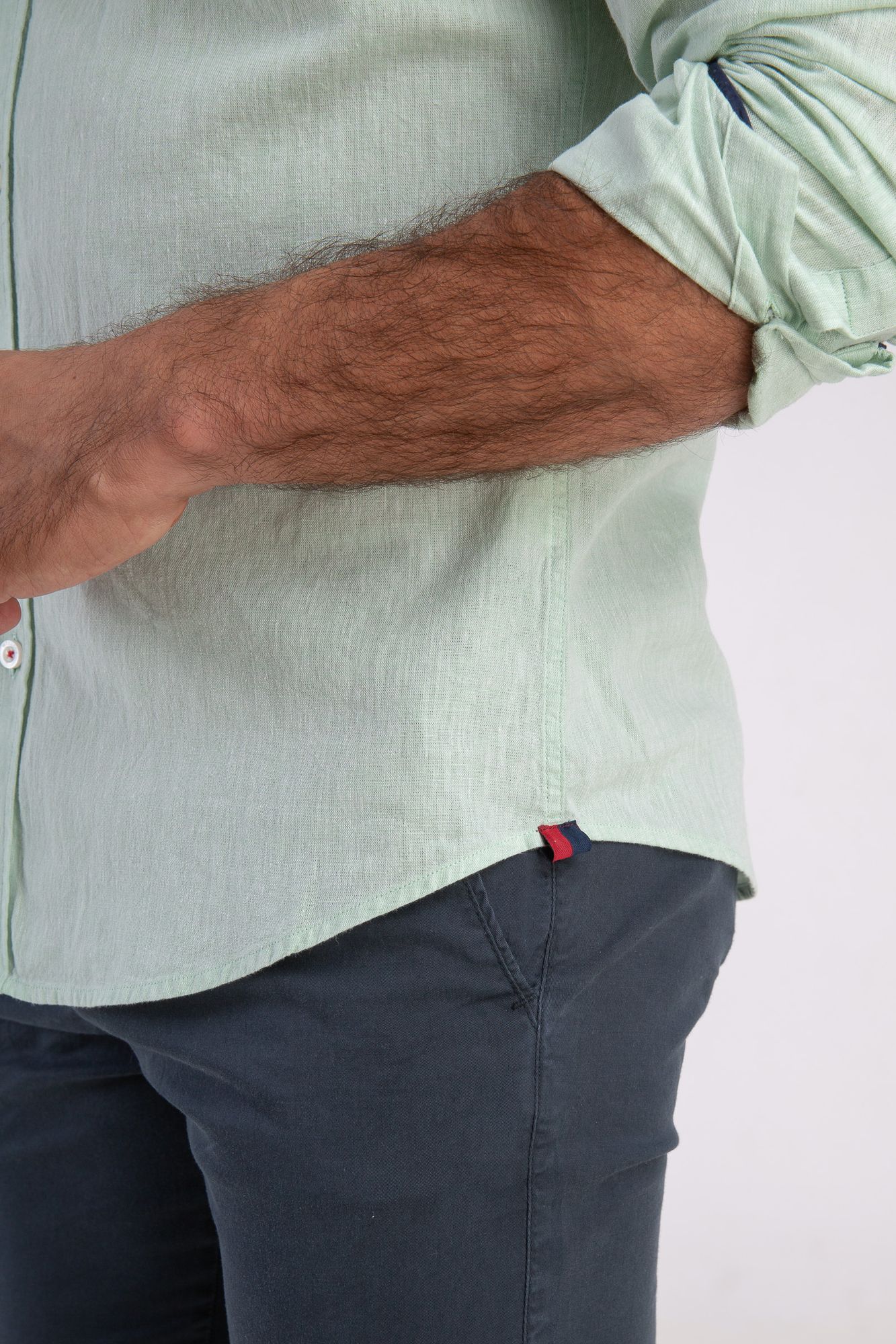 Camisa Lino Verde Agua