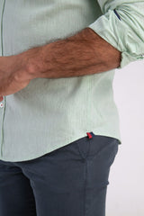 Camisa Lino Verde Agua