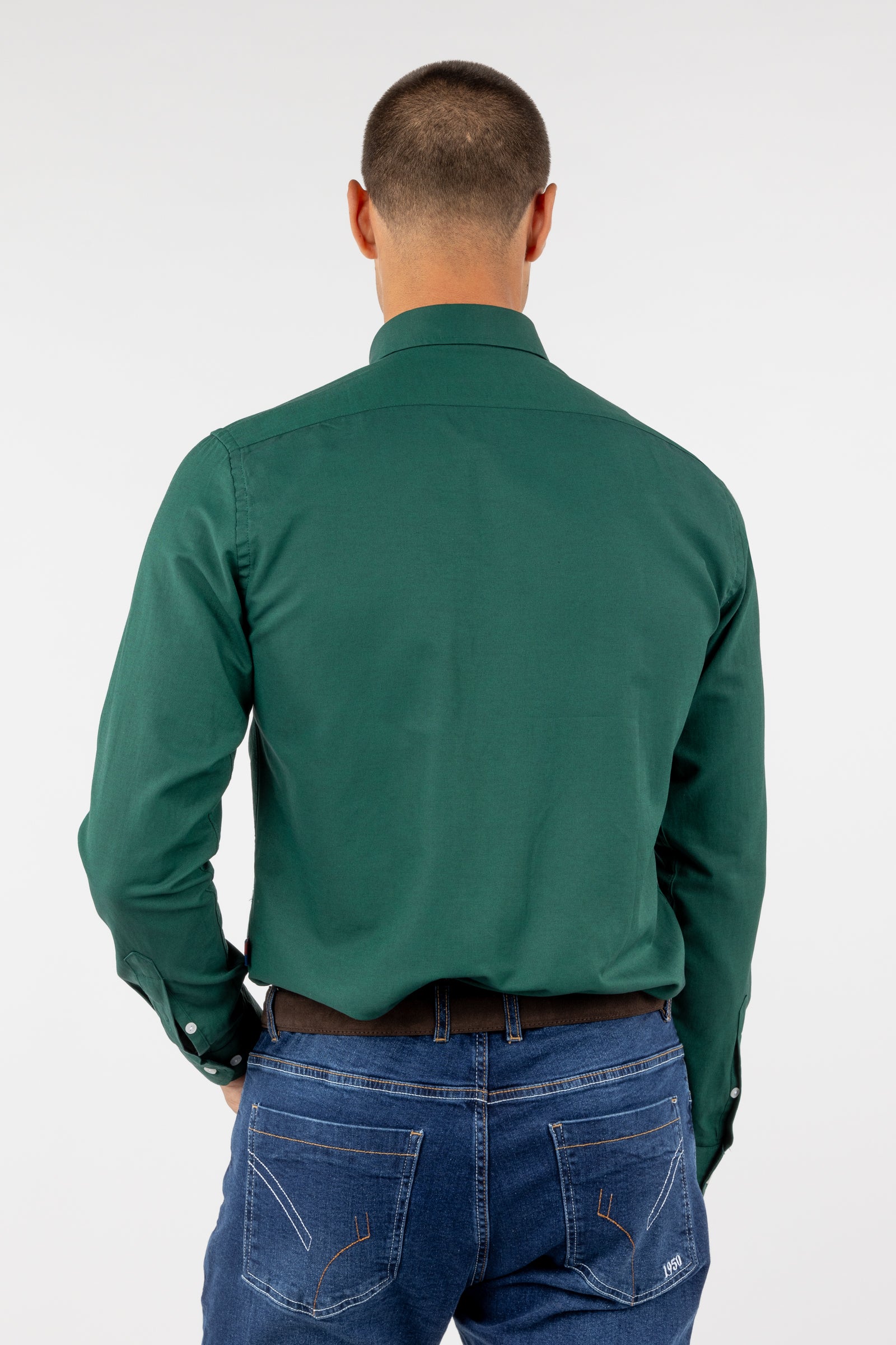 Camisa Oxford Liso V.Botella Slim
