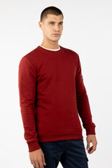 Sudadera Parche Bandera Burdeos