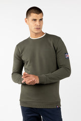 Sudadera Parche Bandera Khaki