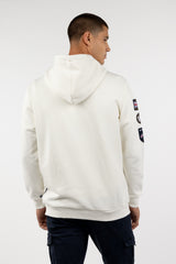 Sudadera Capucha Parches Crema