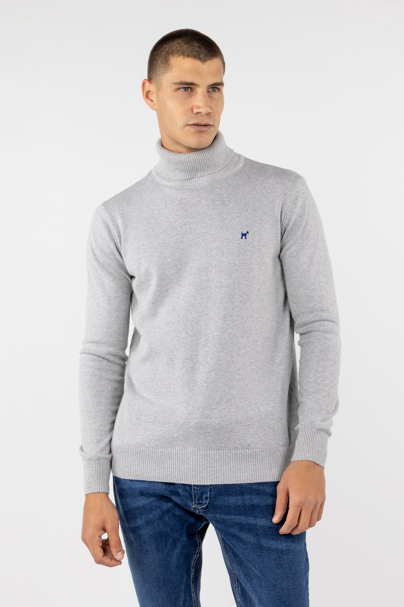 Jersey Cuello Vuelto Gris