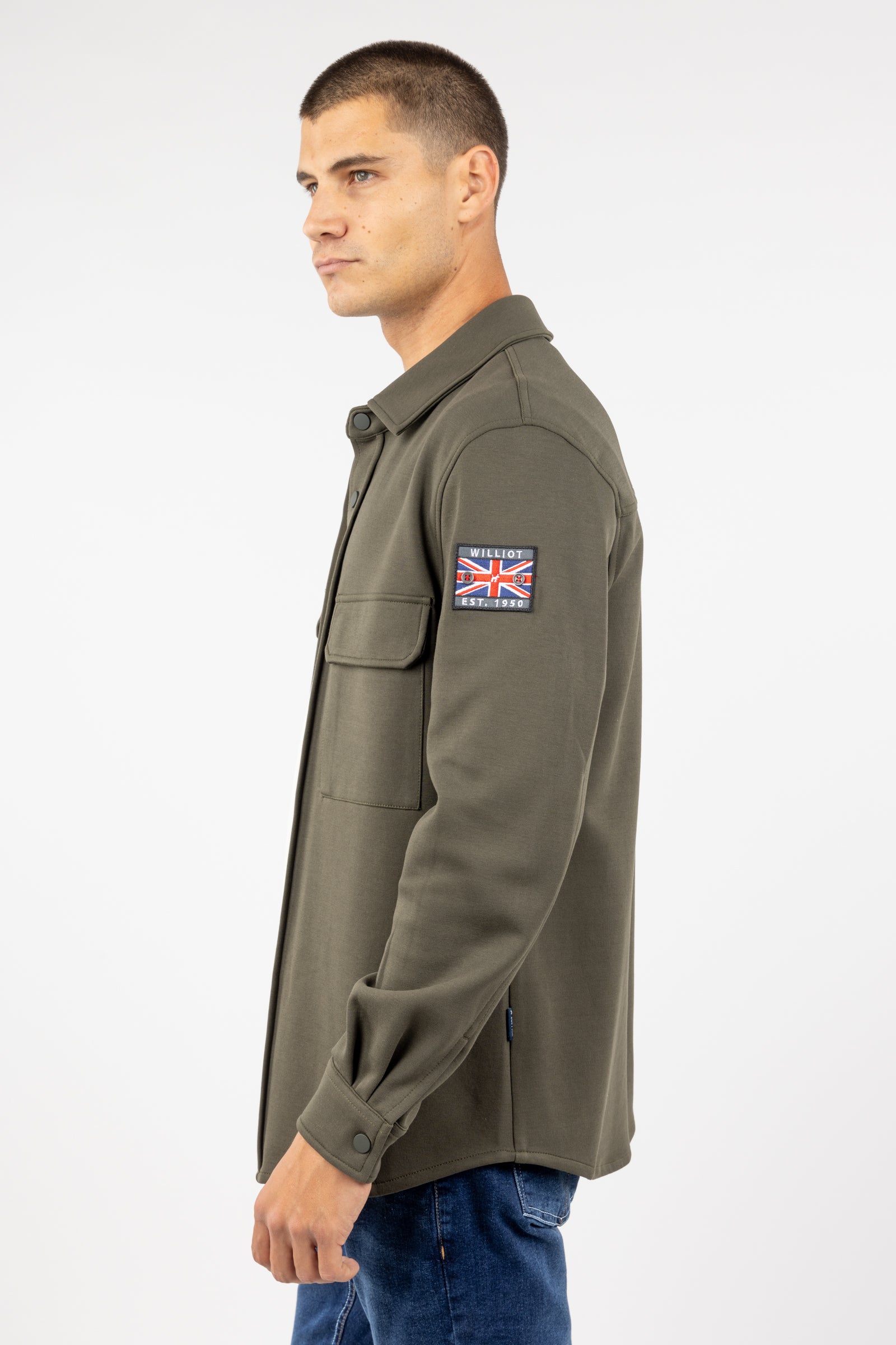 Sobrecamisa Tejido Técnico Verde Militar