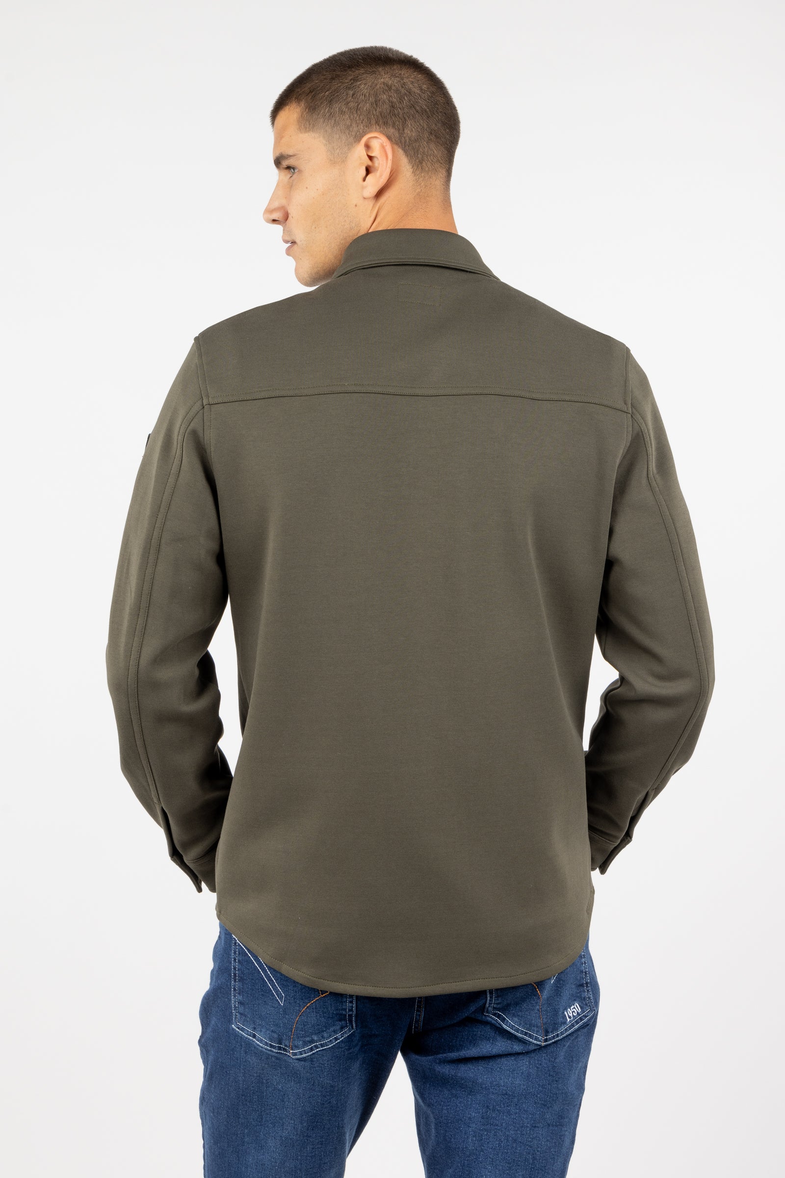Sobrecamisa Tejido Técnico Verde Militar