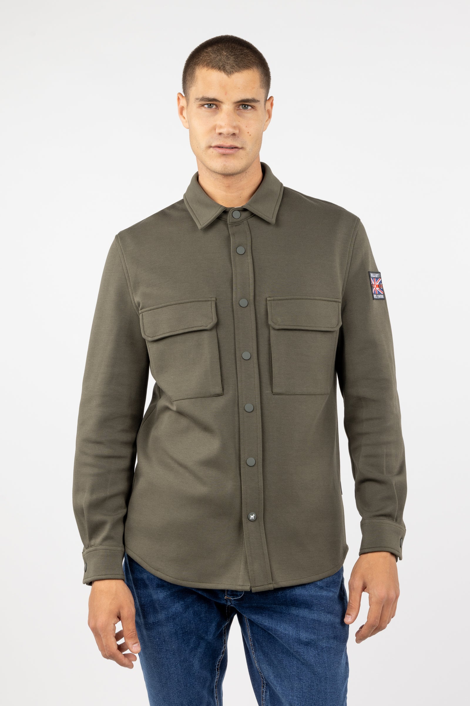 Sobrecamisa Tejido Técnico Verde Militar