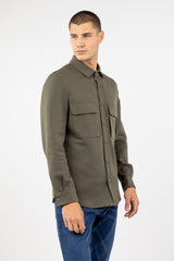 Sobrecamisa Tejido Técnico Verde Militar