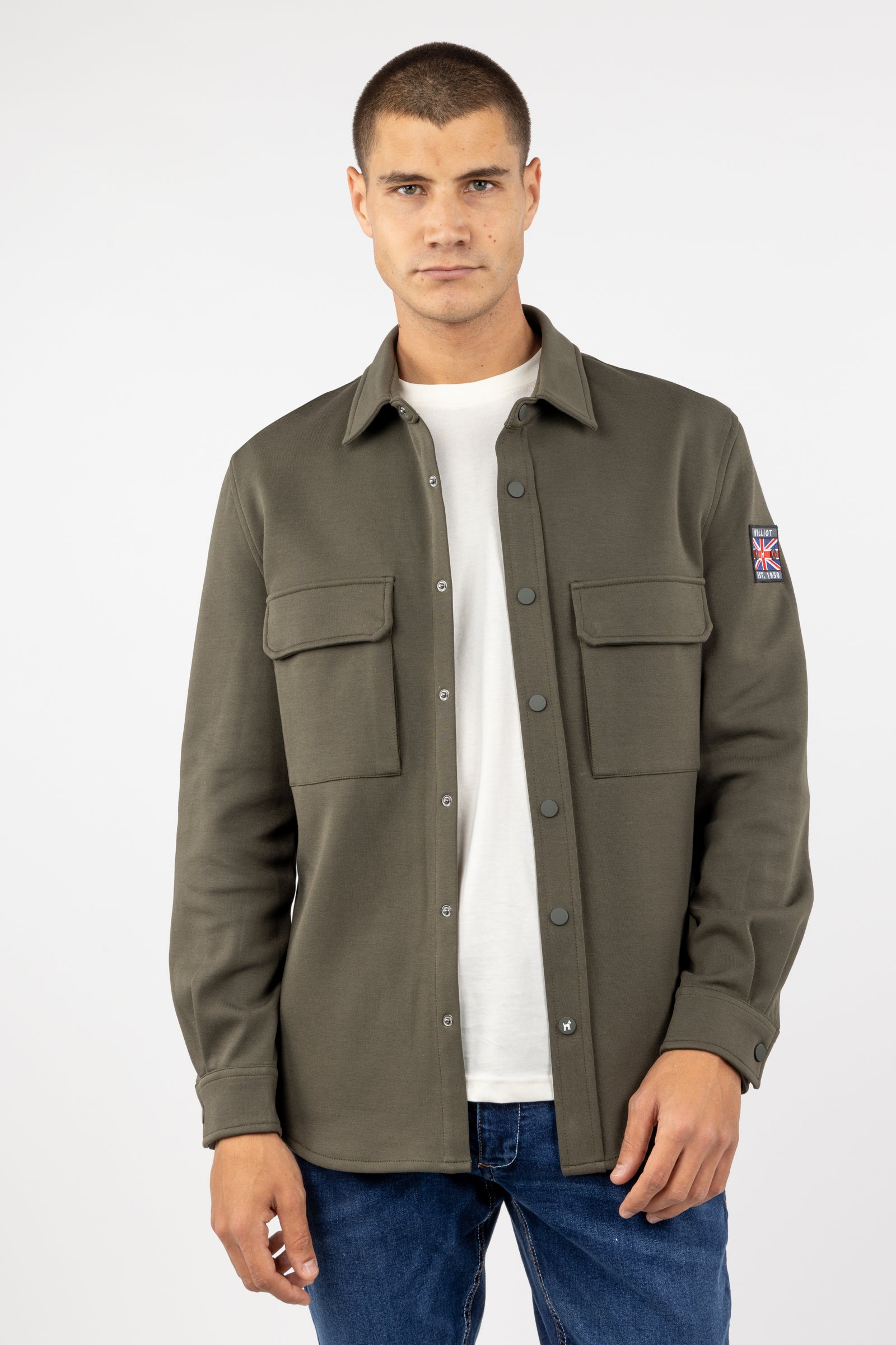 Sobrecamisa Tejido Técnico Verde Militar