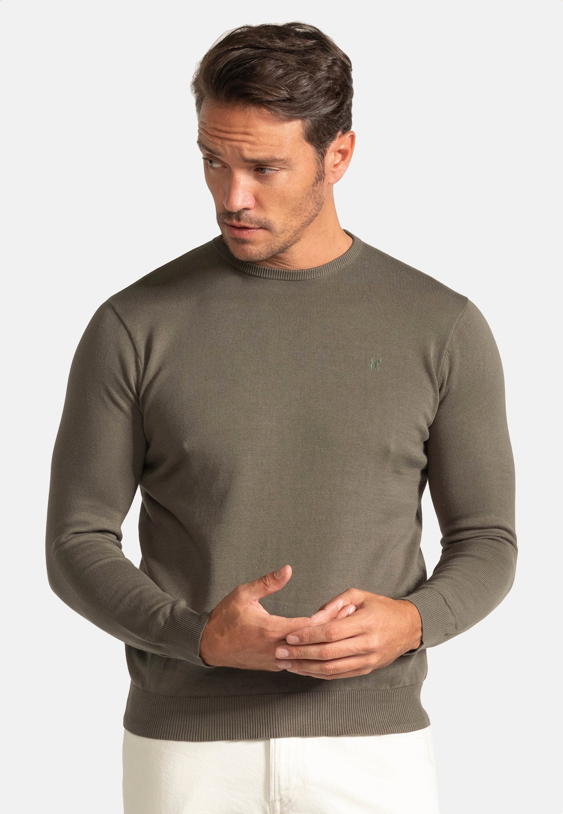 Jersey Cuello Redondo Khaki