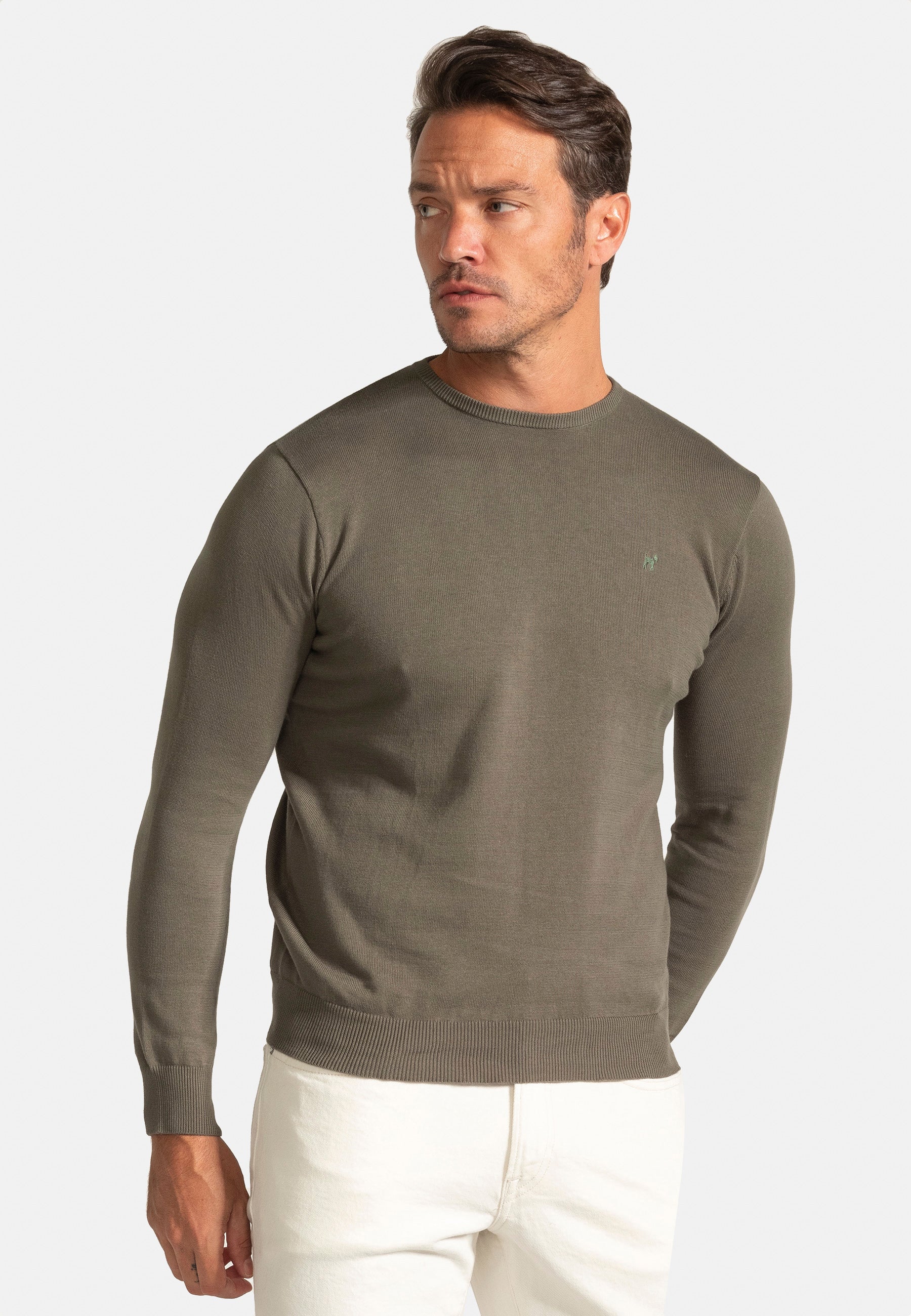 Jersey Cuello Redondo Khaki