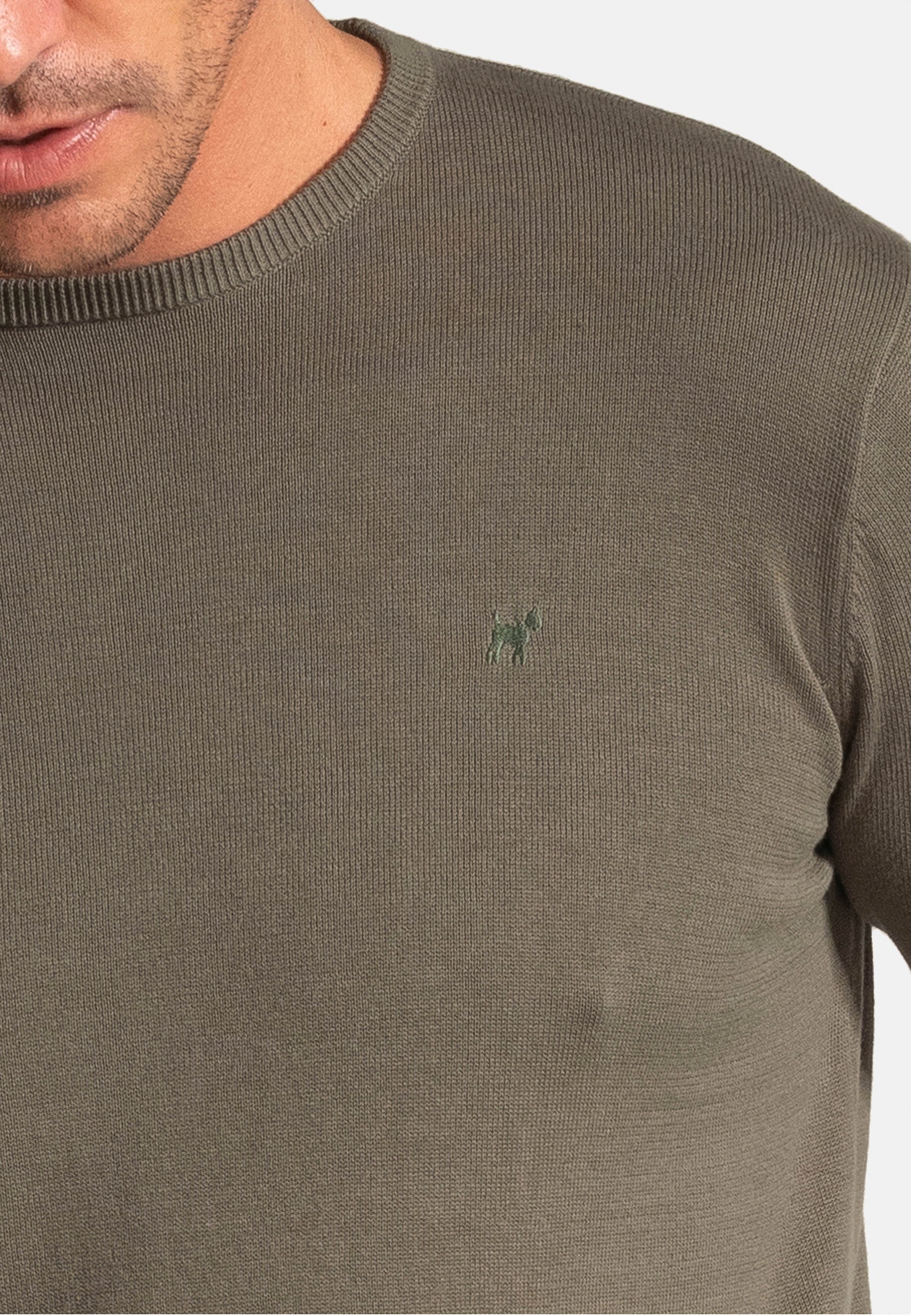 Jersey Cuello Redondo Khaki