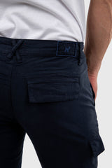 Pantalón Cargo Lino Azul Marino