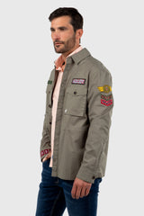 Sobrecamisa con Parches Verde Militar