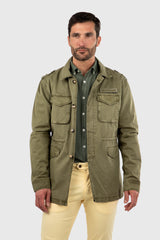 Sahariana Garment Dyed Khaki con Parches Intercambiables