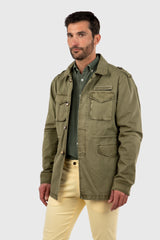 Sahariana Garment Dyed Khaki con Parches Intercambiables