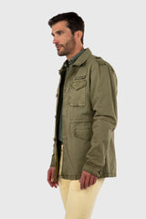 Sahariana Garment Dyed Khaki con Parches Intercambiables