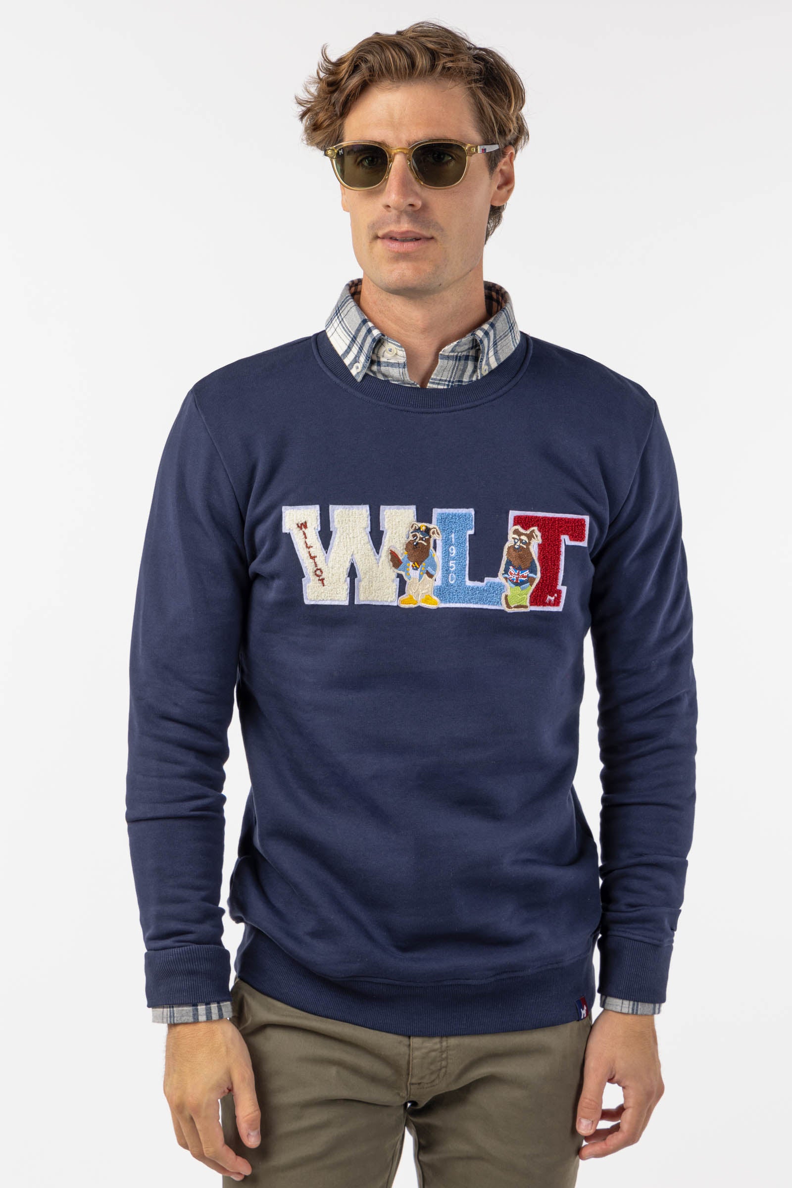 Sudadera WLT Tipo Parche Marino