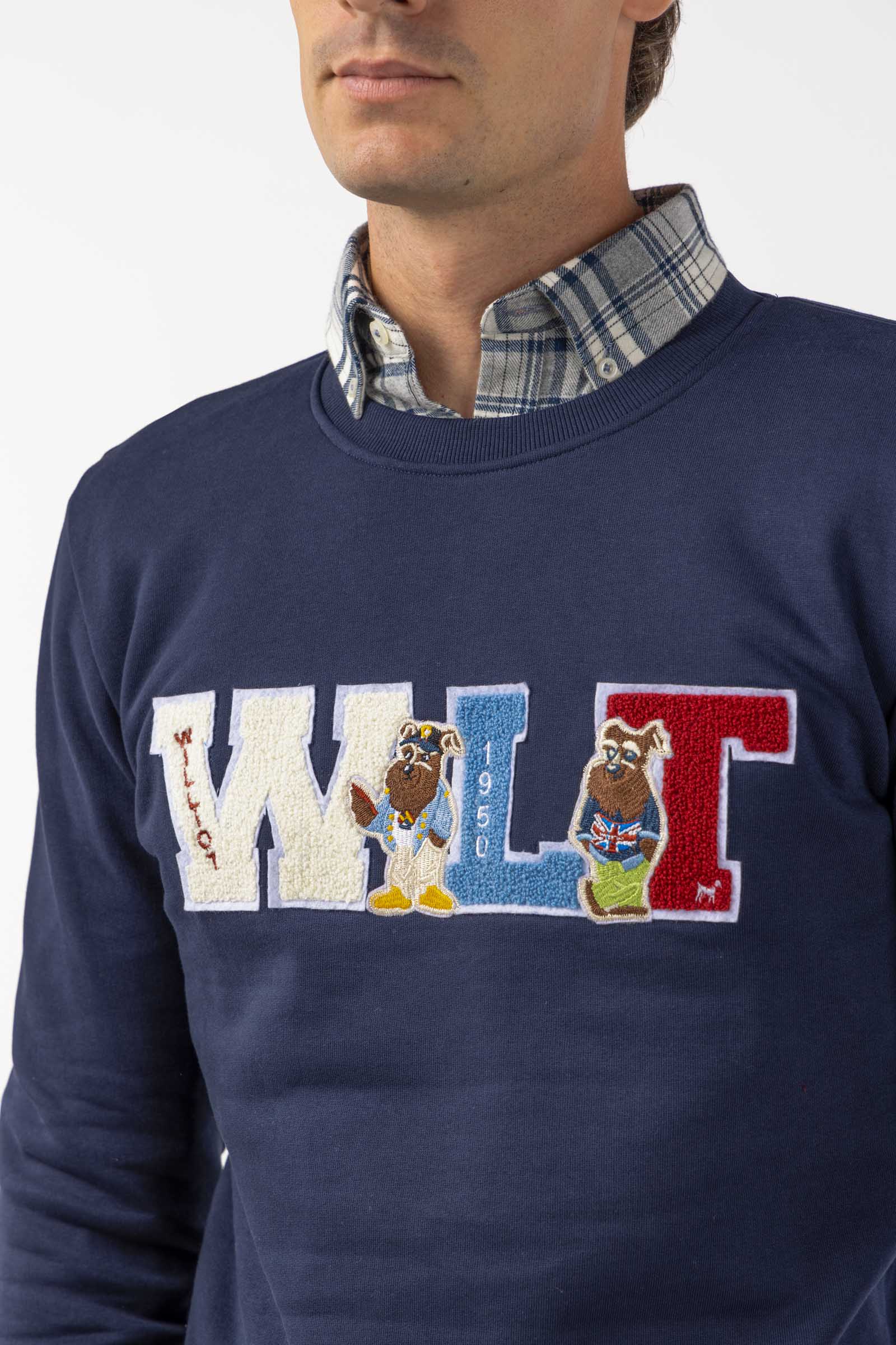 Sudadera WLT Tipo Parche Marino