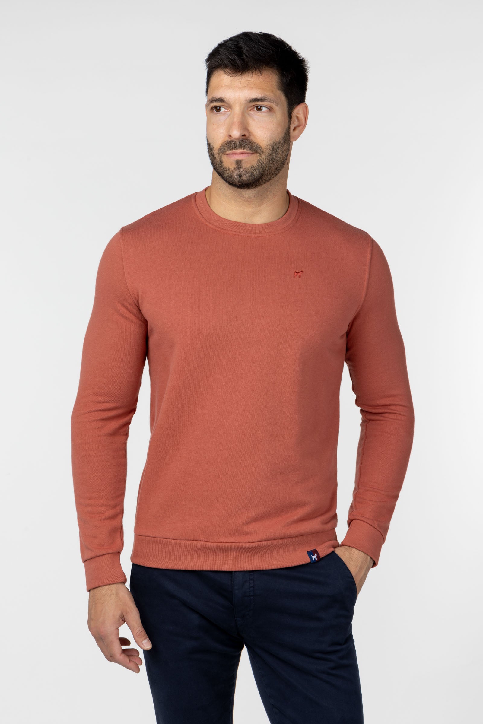 Sudadera Lavada Fade Out Rojo Marsala