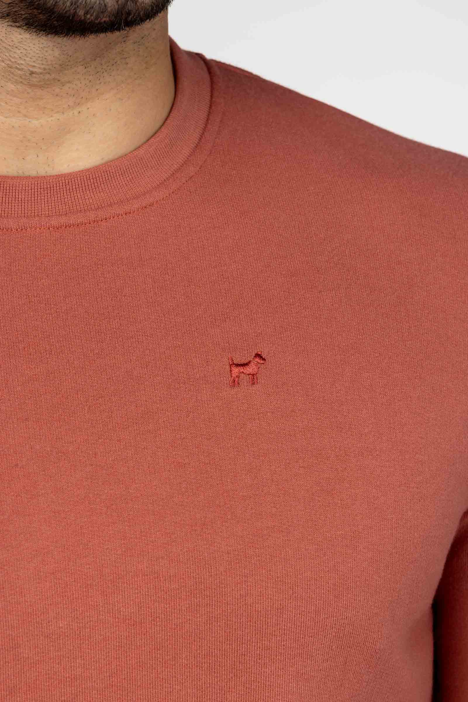 Sudadera Lavada Fade Out Rojo Marsala