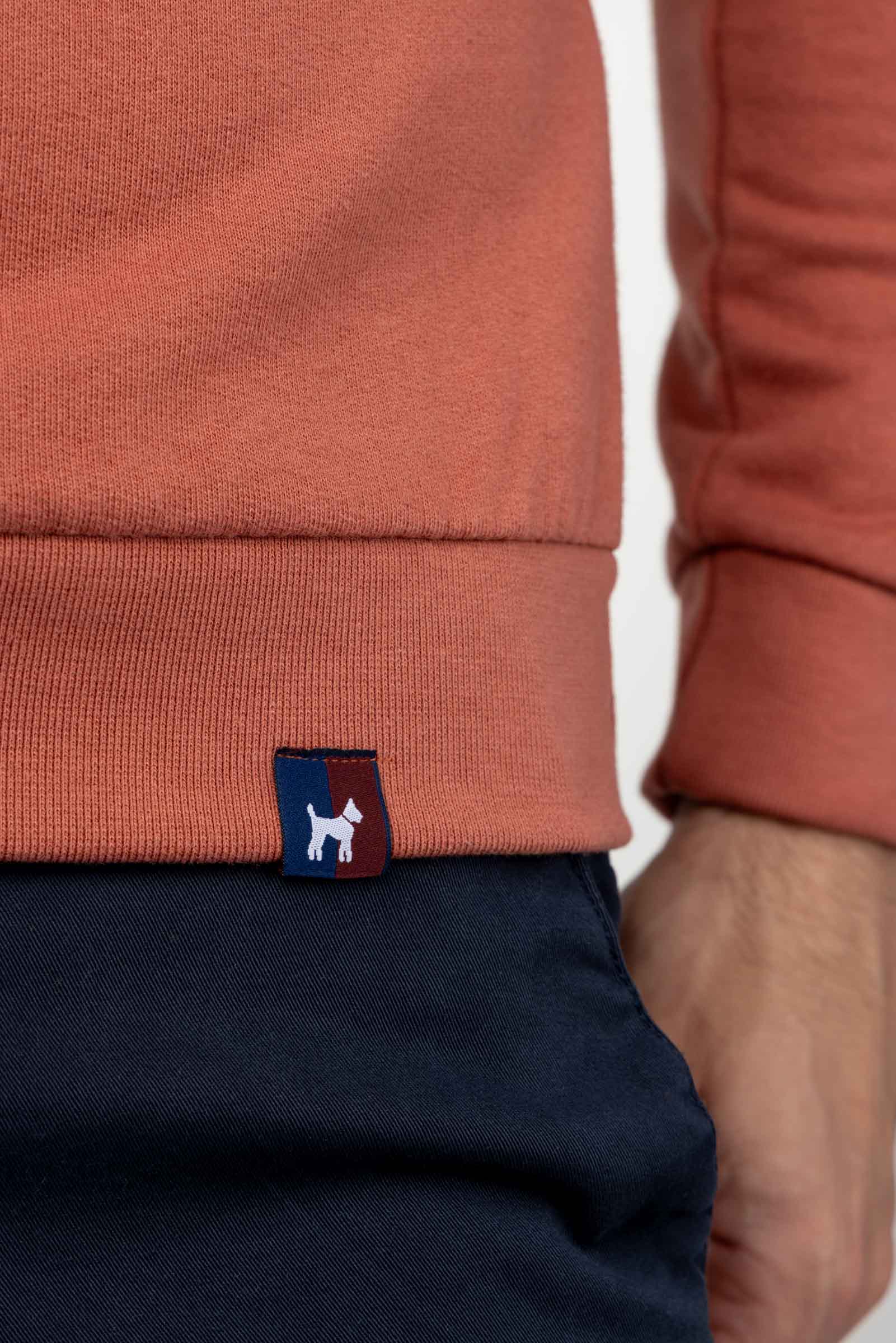Sudadera Lavada Fade Out Rojo Marsala