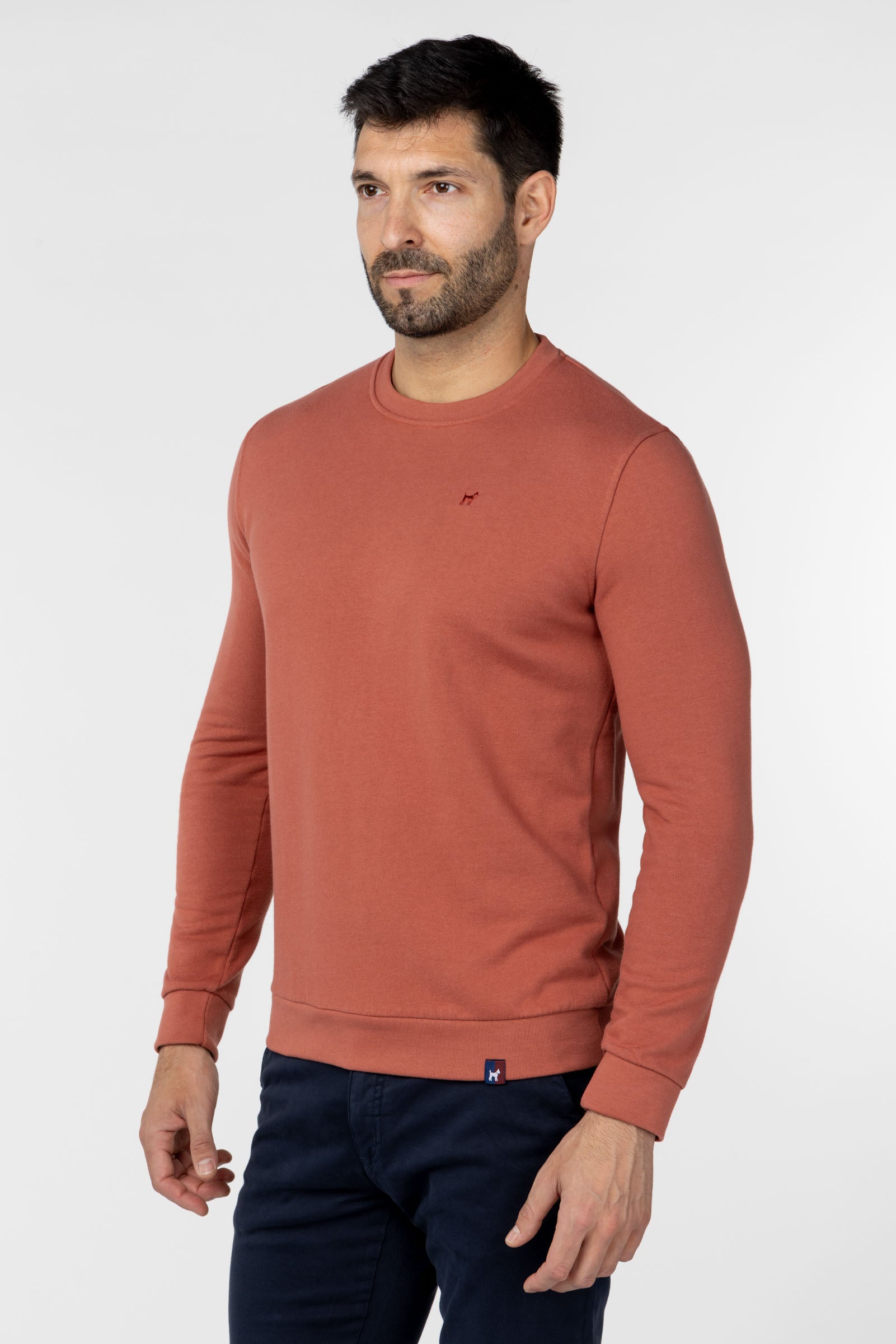 Sudadera Lavada Fade Out Rojo Marsala
