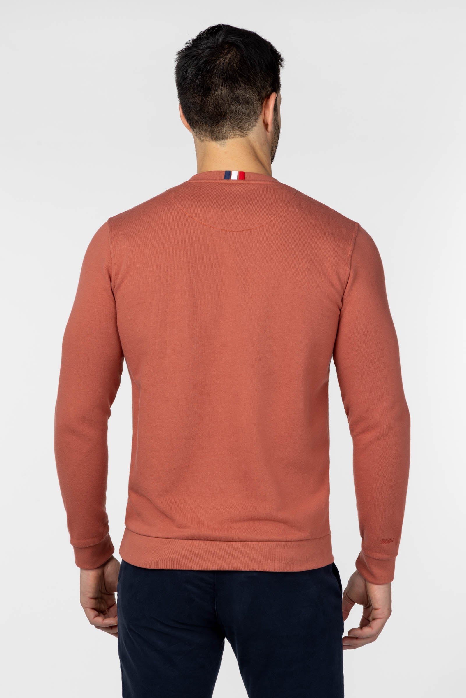 Sudadera Lavada Fade Out Rojo Marsala
