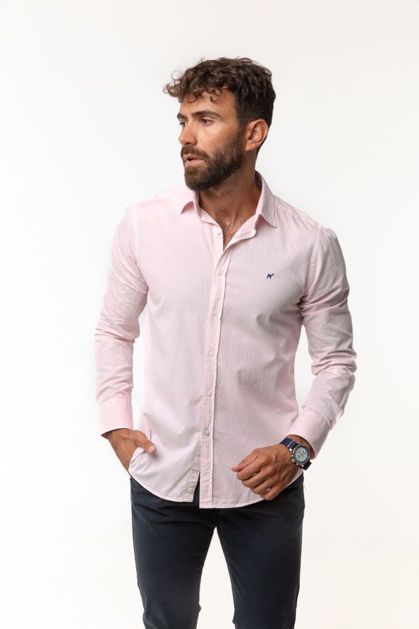 Camisa Rosa Algodón Suavizado