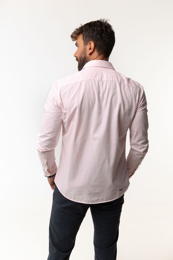 Camisa Rosa Algodón Suavizado